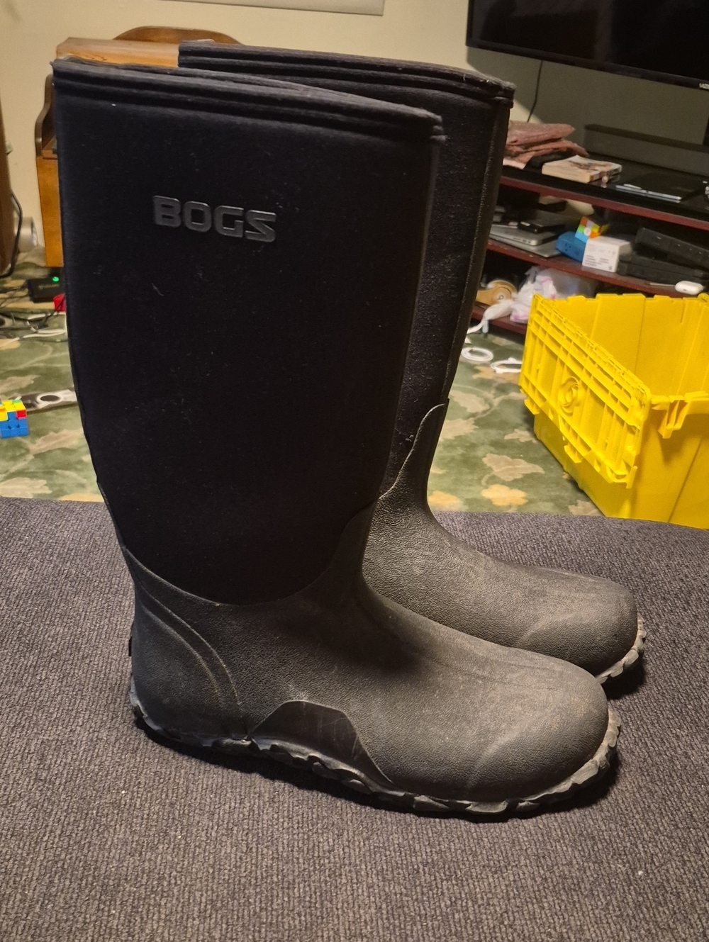 Bogs Men's Black Tall Waterproof Rain & Snow Boots